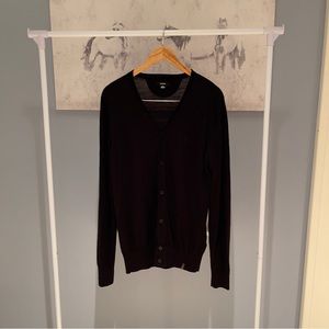 Rudsak Merino Wool Cardigan in Black XL